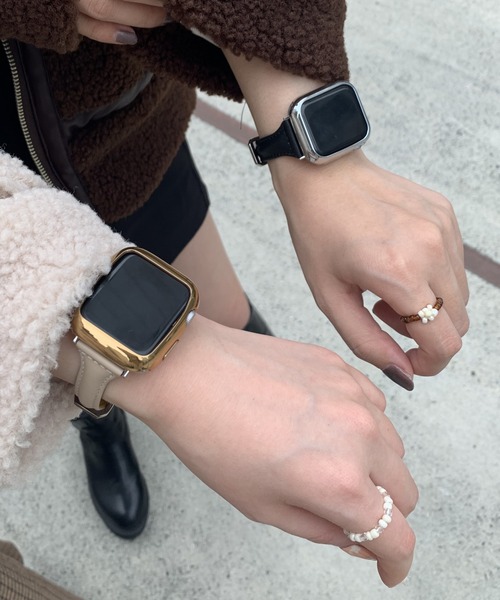 Me%（ミィパーセント）の「AppleWatchフェイクレザーバンド【UNISEX】【全サイズ対応】（デジタル腕時計・レディース・ベージュ/ブラック/ダークブラウン・MEDIUM/LARGE）」の13枚目の写真