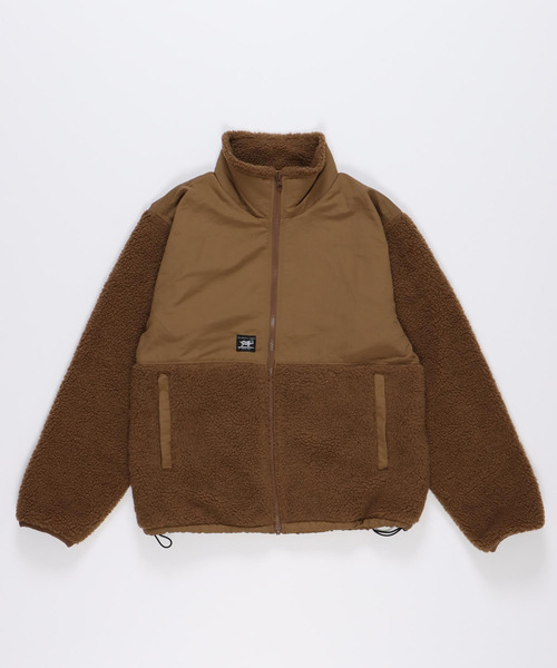 The Endless Summer(エンドレスサマー)の「【WEB / FLAG SHOP限定】TES BOA FLEECE JKT / ボアフリースジャケット / オーバーサイズ・ビッグシルエット(ブルゾン・メンズ・ブラック/ブラウン・X-LARGE/LARGE/MEDIUM)」の3枚目の写真