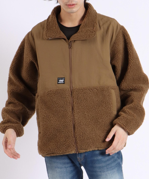 The Endless Summer(エンドレスサマー)の「【WEB / FLAG SHOP限定】TES BOA FLEECE JKT / ボアフリースジャケット / オーバーサイズ・ビッグシルエット(ブルゾン・メンズ・ブラック/ブラウン・X-LARGE/LARGE/MEDIUM)」の8枚目の写真