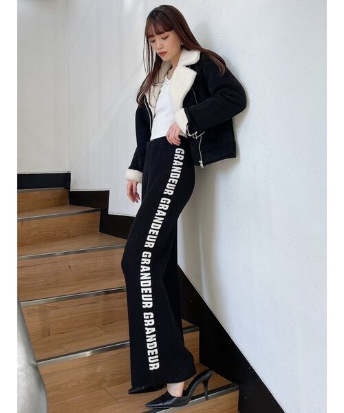 GYDA（ジェイダ）の「フェイクムートンライダースジャケット（テーラードジャケット・レディース・ブラック/グレー・FREE）」の10枚目の写真