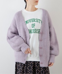 ANGIE | シャギーVネックオーバーサイズカラーカーディガン(カーディガン/ボレロ)