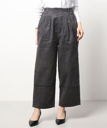 Samansa Mos2 blue | コーデュロイタックパンツ(その他パンツ)
