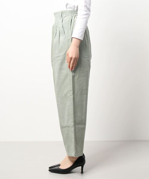 Samansa Mos2 blue（サマンサモスモスブルー）の「コーデュロイタックパンツ（その他パンツ・レディース・ミント/モカ/チャコール/キナリ・ﾌﾘ-）」の5枚目の写真