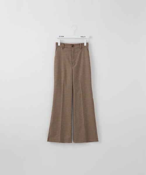 CITEN(シテン)の「<CITEN(シテン)>ハイウエスト チェック フレアパンツ(その他パンツ・レディース・ブラウン/グレー・S/M)」の7枚目の写真