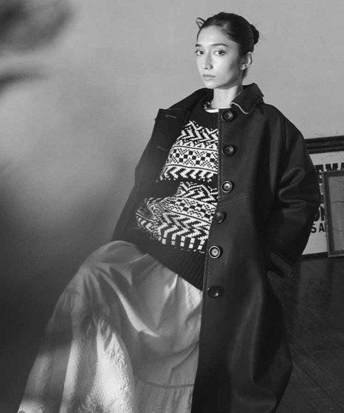 MEDE19F（メデジュウキュウ）の「ＭＥＤＥ１９Ｆ　ジャカード編み裏遣いニット（ニット/セーター・レディース・ピンク/ブラック×ホワイト・MEDIUM/LARGE/X-LARGE/XX-LARGE）」の16枚目の写真