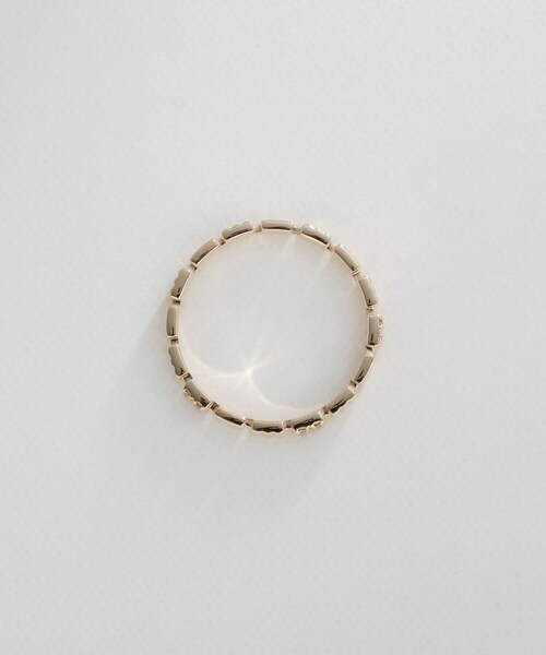 K10ダイヤモンド 縦溝×平打ちリング（リング）｜COCOSHNIK（ココシュ