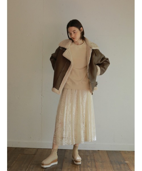 AMAIL（アマイル）の「Classic nume mouton（ムートンコート・レディース・ブラック/ブラウン・FREE）」の5枚目の写真