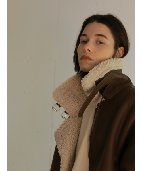 AMAIL（アマイル）の「Classic nume mouton（ムートンコート・レディース・ブラック/ブラウン・FREE）」の3枚目の写真