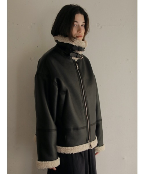 AMAIL（アマイル）の「Classic nume mouton（ムートンコート・レディース・ブラック/ブラウン・FREE）」の15枚目の写真