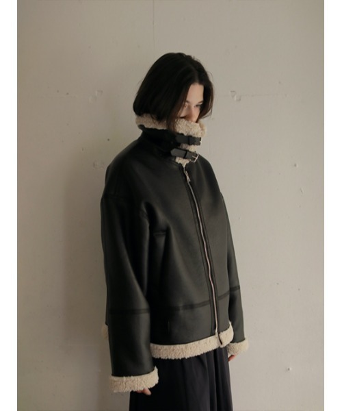 AMAIL（アマイル）の「Classic nume mouton（ムートンコート・レディース・ブラック/ブラウン・FREE）」の13枚目の写真