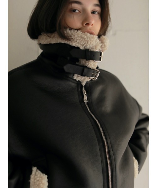 AMAIL（アマイル）の「Classic nume mouton（ムートンコート・レディース・ブラック/ブラウン・FREE）」の12枚目の写真