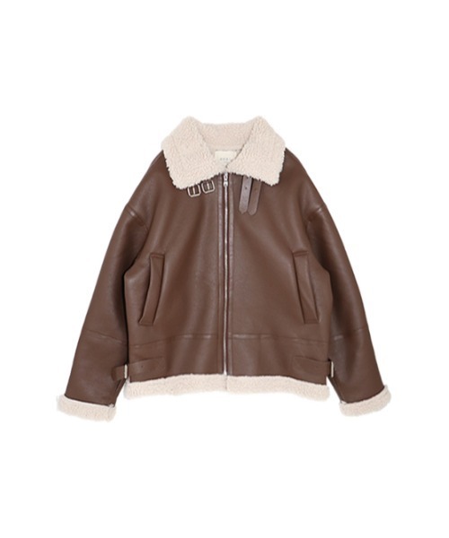 AMAIL（アマイル）の「Classic nume mouton（ムートンコート・レディース・ブラック/ブラウン・FREE）」の8枚目の写真