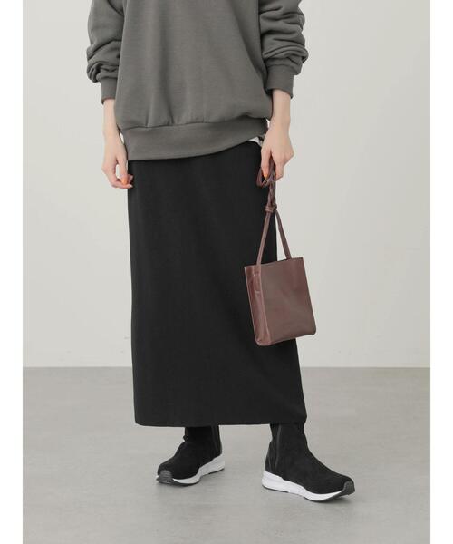 AMERICAN HOLIC（アメリカンホリック）の「総針ニットタイトスカート（スカート・レディース・ブラック/ブラウン・M/L/S）」の3枚目の写真