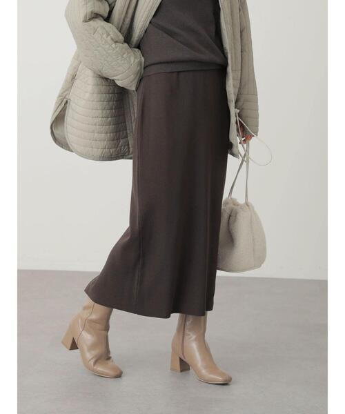 AMERICAN HOLIC（アメリカンホリック）の「総針ニットタイトスカート（スカート・レディース・ブラック/ブラウン・M/L/S）」の4枚目の写真