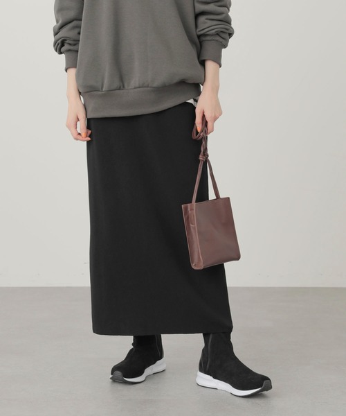 AMERICAN HOLIC（アメリカンホリック）の「総針ニットタイトスカート（スカート・レディース・ブラック/ブラウン・M/L/S）」の2枚目の写真