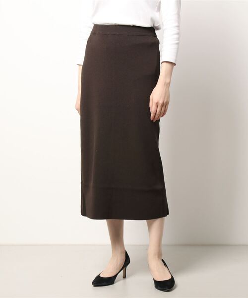 AMERICAN HOLIC（アメリカンホリック）の「総針ニットタイトスカート（スカート・レディース・ブラック/ブラウン・M/L/S）」の5枚目の写真