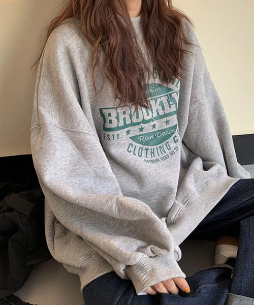 Girly Doll（ガーリードール）の「カレッジロゴスウェット（スウェット・レディース・ライトグレー/ダークグレー/ボルドー/アイボリー・M/L）」の11枚目の写真