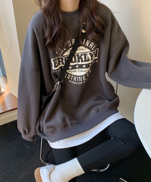 Girly Doll（ガーリードール）の「カレッジロゴスウェット（スウェット・レディース・ライトグレー/ダークグレー/ボルドー/アイボリー・M/L）」の16枚目の写真