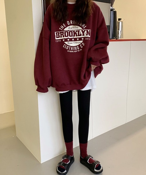 Girly Doll（ガーリードール）の「カレッジロゴスウェット（スウェット・レディース・ライトグレー/ダークグレー/ボルドー/アイボリー・M/L）」の17枚目の写真