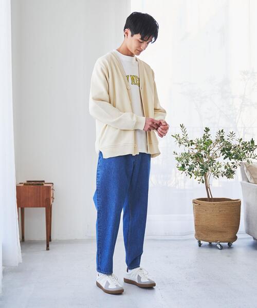 coen（コーエン）の「[洗える]ポリニットVネックカーディガン（カーディガン/ボレロ・メンズ・オフホワイト/ベージュ/コバルトブルー/ダークグレー・LARGE/SMALL/MEDIUM/X-LARGE）」の5枚目の写真