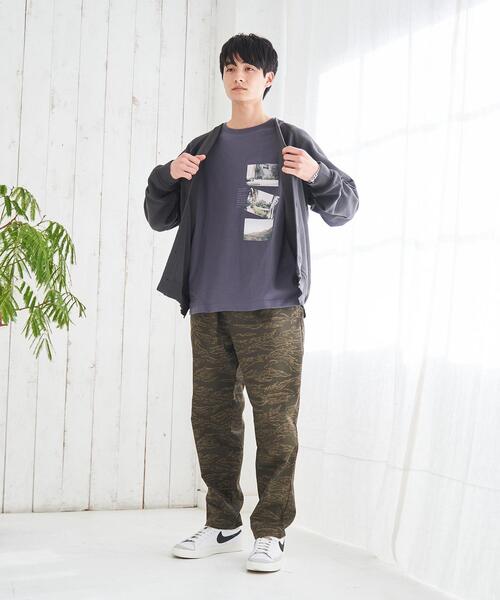 coen（コーエン）の「[洗える]ポリニットVネックカーディガン（カーディガン/ボレロ・メンズ・オフホワイト/ベージュ/コバルトブルー/ダークグレー・LARGE/SMALL/MEDIUM/X-LARGE）」の8枚目の写真