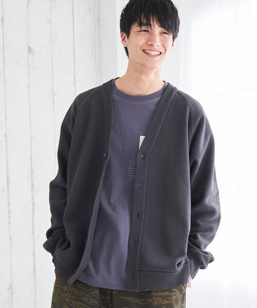 coen（コーエン）の「[洗える]ポリニットVネックカーディガン（カーディガン/ボレロ・メンズ・オフホワイト/ベージュ/コバルトブルー/ダークグレー・LARGE/SMALL/MEDIUM/X-LARGE）」の9枚目の写真