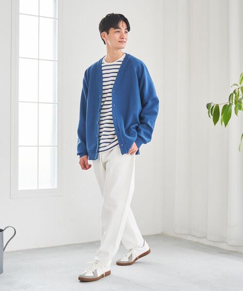 coen（コーエン）の「[洗える]ポリニットVネックカーディガン（カーディガン/ボレロ・メンズ・オフホワイト/ベージュ/コバルトブルー/ダークグレー・LARGE/SMALL/MEDIUM/X-LARGE）」の19枚目の写真