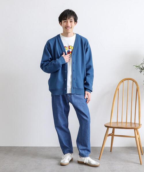 coen（コーエン）の「[洗える]ポリニットVネックカーディガン（カーディガン/ボレロ・メンズ・オフホワイト/ベージュ/コバルトブルー/ダークグレー・LARGE/SMALL/MEDIUM/X-LARGE）」の14枚目の写真