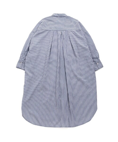 Ampersand(アンパサンド)の「premier ストライプロングシャツ_ママ(シャツ/ブラウス・レディース・ブラック/ブルー/グリーン・MEDIUM)」の5枚目の写真