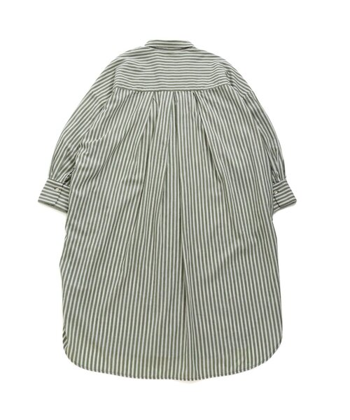 Ampersand(アンパサンド)の「premier ストライプロングシャツ_ママ(シャツ/ブラウス・レディース・ブラック/ブルー/グリーン・MEDIUM)」の6枚目の写真