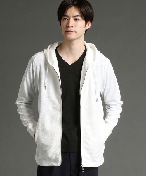 ホワイト エンボス加工 パーカー 楽天市場】【セットアップ対応】 パーカー ジップアップパーカー