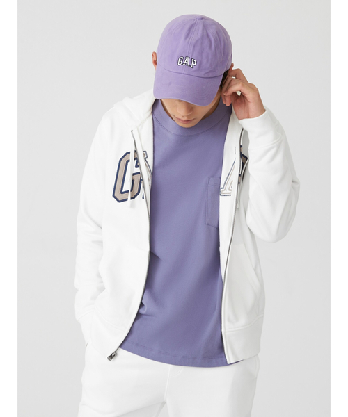 GAP(ギャップ)の「GAPロゴフルジップ パーカー (ユニセックス)(パーカー・メンズ・ホワイト/ライトブルー/ラベンダー/グレー/イエロー/ブラック/ネイビー・S/M/L/XL/XS/XXS)」の21枚目の写真