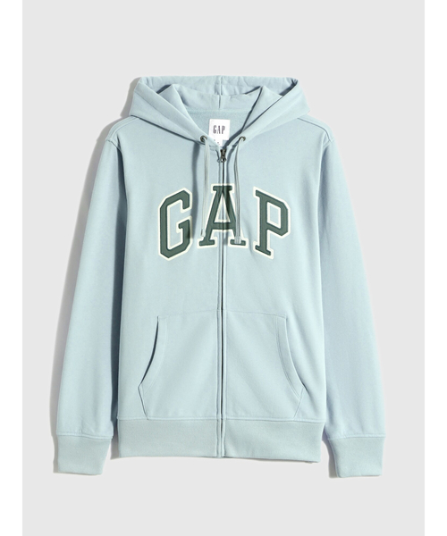 新品未使用 GAP ロゴ フルジップパーカー グレー M GAP パーカー GAPロゴ フルジップパーカー(ユニセックス) メンズ