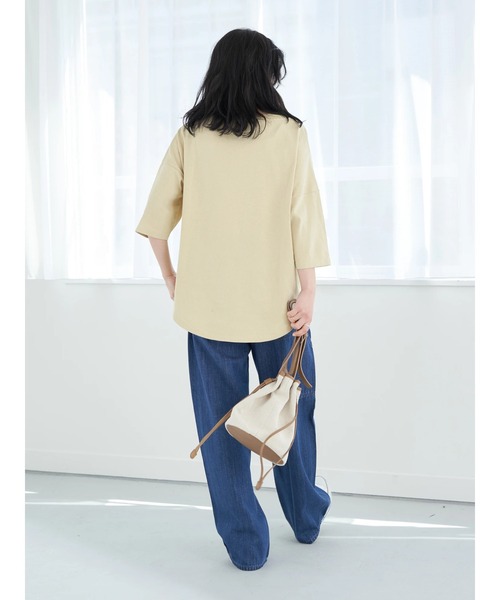 Wrangler（ラングラー）の「Wrangler フェイクポケットＴシャツ*（Tシャツ/カットソー・レディース・チャコールグレー/ベージュ/オフホワイト・FREE）」の12枚目の写真