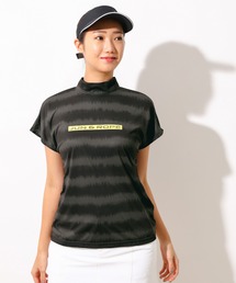 JUN&ROPE'（ジュンアンドロペ）の「【セットアップ対応】【UV】【吸水速乾】タイダイボーダープリント半袖リボンモックネックプルオーバー（Tシャツ/カットソー）」