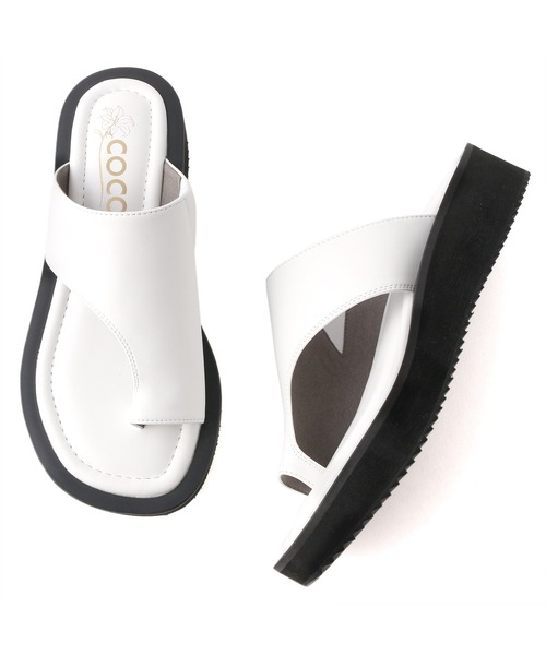 coca（ANDEX shoes product）（コカ）の「coca / コカ　ボリュームソール　厚底　トングサンダル　122010（サンダル・レディース・ホワイト/ブラック/ブラック系その他・LL/M/L/S）」の16枚目の写真