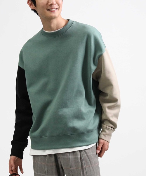 BACK NUMBER（バックナンバー）の「【BACK NUMBER】ビッグシルエットポンチクルースウェット（スウェット・メンズ・ベージュ/ケリー・S/M/L/XL）」の8枚目の写真