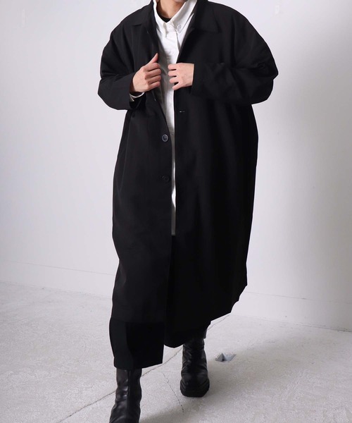 THE MORNING AFTER（ザ モーニング アフター）の「オーバーサイズ ステンカラーコート（ステンカラーコート・メンズ・ベージュ/カーキ/ブラック・FREE）」の11枚目の写真