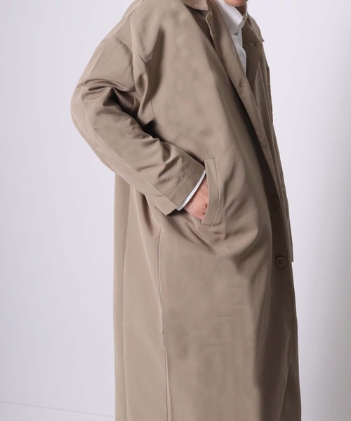 THE MORNING AFTER（ザ モーニング アフター）の「オーバーサイズ ステンカラーコート（ステンカラーコート・メンズ・ベージュ/カーキ/ブラック・FREE）」の9枚目の写真
