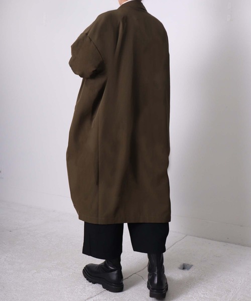 THE MORNING AFTER（ザ モーニング アフター）の「オーバーサイズ ステンカラーコート（ステンカラーコート・メンズ・ベージュ/カーキ/ブラック・FREE）」の7枚目の写真