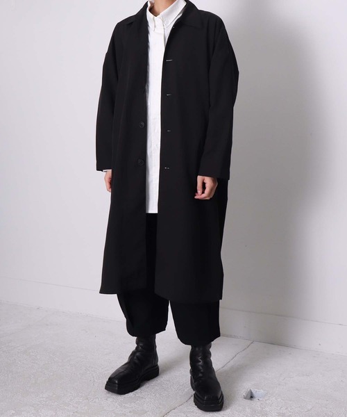 THE MORNING AFTER（ザ モーニング アフター）の「オーバーサイズ ステンカラーコート（ステンカラーコート・メンズ・ベージュ/カーキ/ブラック・FREE）」の6枚目の写真