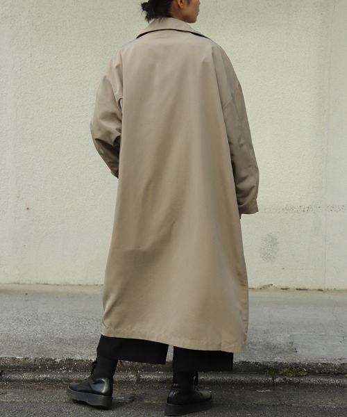 THE MORNING AFTER（ザ モーニング アフター）の「オーバーサイズ ステンカラーコート（ステンカラーコート・メンズ・ベージュ/カーキ/ブラック・FREE）」の20枚目の写真