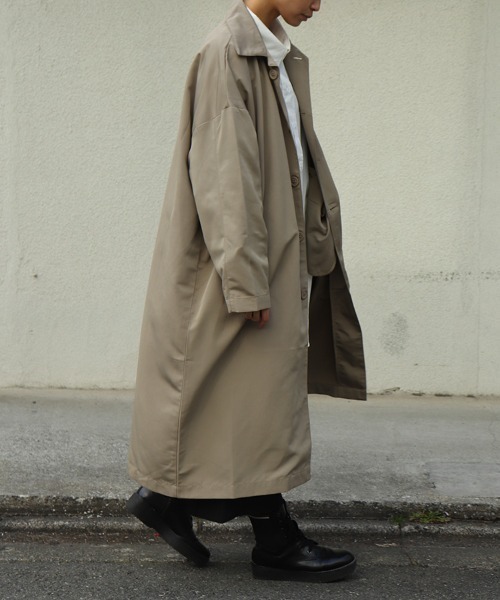 THE MORNING AFTER（ザ モーニング アフター）の「オーバーサイズ ステンカラーコート（ステンカラーコート・メンズ・ベージュ/カーキ/ブラック・FREE）」の14枚目の写真