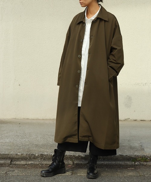 THE MORNING AFTER（ザ モーニング アフター）の「オーバーサイズ ステンカラーコート（ステンカラーコート・メンズ・ベージュ/カーキ/ブラック・FREE）」の15枚目の写真