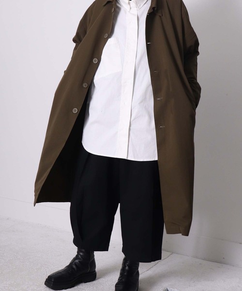 THE MORNING AFTER（ザ モーニング アフター）の「オーバーサイズ ステンカラーコート（ステンカラーコート・メンズ・ベージュ/カーキ/ブラック・FREE）」の18枚目の写真