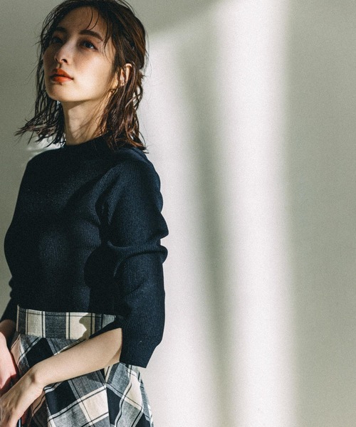 Andemiu（アンデミュウ）の「チェックドッキングワンピース271940（ワンピース・レディース・ブラック/ブラウン・FREE）」の2枚目の写真