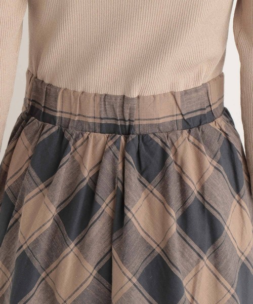 Andemiu（アンデミュウ）の「チェックドッキングワンピース271940（ワンピース・レディース・ブラック/ブラウン・FREE）」の16枚目の写真