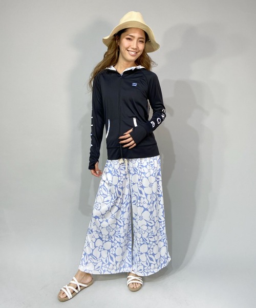 BILLABONG(ビラボン)の「BILLABONG/ビラボン ボタニカル柄/リーフ柄/ルーズシルエットハイウエストパンツ BC013-861(その他パンツ・レディース・ブラック/ブルー・M/L)」の11枚目の写真