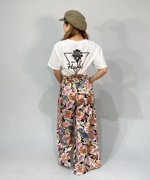BILLABONG(ビラボン)の「BILLABONG/ビラボン ボタニカル柄/リーフ柄/ルーズシルエットハイウエストパンツ BC013-861(その他パンツ・レディース・ブラック/ブルー・M/L)」の7枚目の写真
