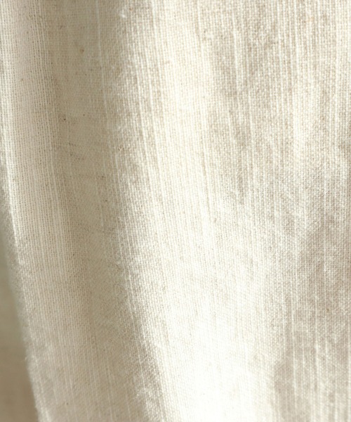 yuni(ユニ )の「コットンリネン natural toutch wide tuck パンツ(スラックス・レディース・キナリ/ブラック/カーキ・FREE)」の7枚目の写真